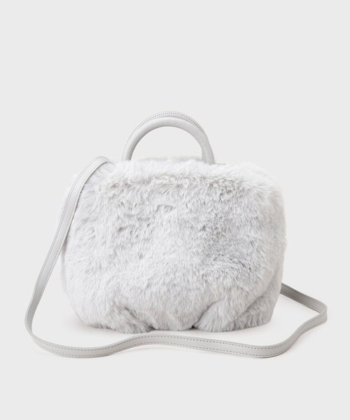index(インデックス)の「【2WAY】フェイクファーラウンドショルダーバッグ(ショルダーバッグ・レディース・オフホワイト/グレー・00)」の10枚目の写真