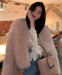 激カワ◎ショッキングピンクのファーコート◎個性的◎派手奇抜◎ 激カワ◎ショッキングピンクのファーコート◎個性的◎派手奇抜◎