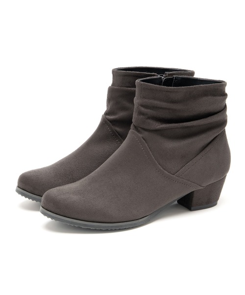 JELLY BEANS（ジェリービーンズ）の「スエードルーズショートブーツ(211-57358)JELLY BEANS(ジェリービーンズ)（ブーツ・レディース・ダークブラウン/グレー/ブラック系・LL/L/M/S）」の5枚目の写真