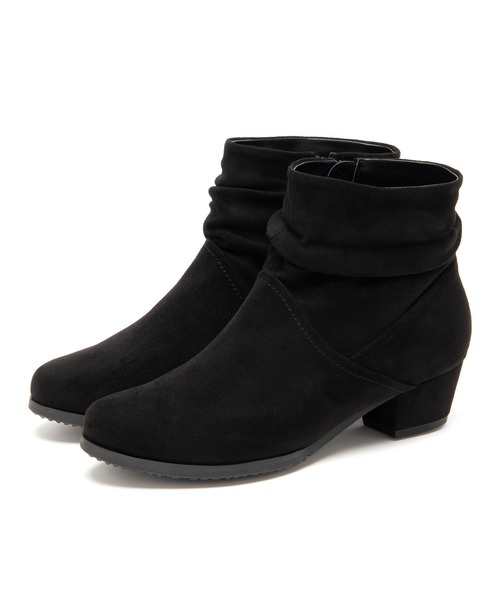 JELLY BEANS（ジェリービーンズ）の「スエードルーズショートブーツ(211-57358)JELLY BEANS(ジェリービーンズ)（ブーツ・レディース・ダークブラウン/グレー/ブラック系・LL/L/M/S）」の4枚目の写真