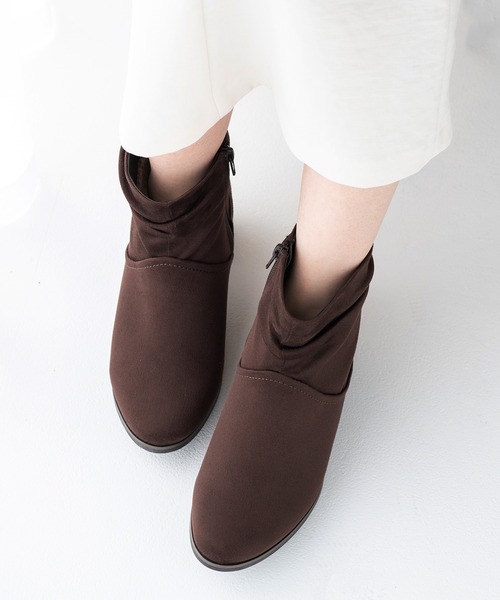 セール】スエードルーズショートブーツ(211-57358)JELLY BEANS