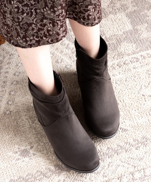 JELLY BEANS（ジェリービーンズ）の「スエードルーズショートブーツ(211-57358)JELLY BEANS(ジェリービーンズ)（ブーツ・レディース・ダークブラウン/グレー/ブラック系・LL/L/M/S）」の17枚目の写真