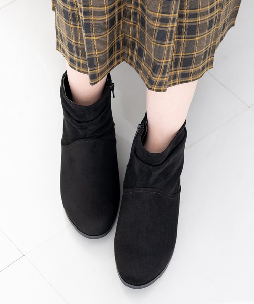 JELLY BEANS（ジェリービーンズ）の「スエードルーズショートブーツ(211-57358)JELLY BEANS(ジェリービーンズ)（ブーツ・レディース・ダークブラウン/グレー/ブラック系・LL/L/M/S）」の14枚目の写真