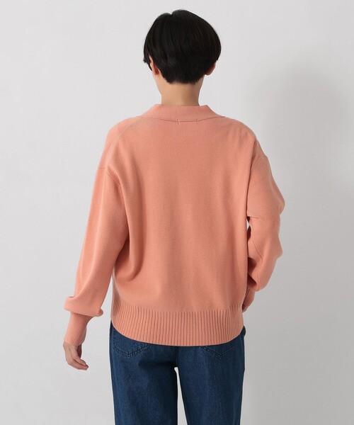 Afternoon Tea（アフタヌーンティー）の「フワフワスフレVネックカーディガン（カーディガン/ボレロ・レディース・サーモンピンク/ライトブルー/ライトブラウン・MEDIUM）」の4枚目の写真