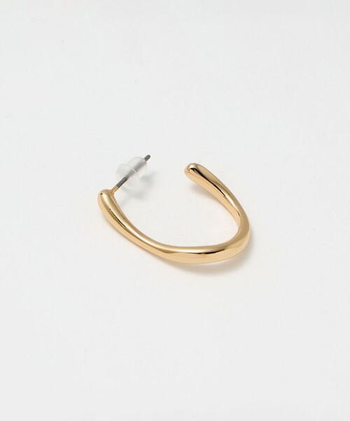 green label relaxing(グリーンレーベルリラクシング)の「ドロップフープ ウェーブ ピアス(ピアス(両耳用)・レディース・シルバー/ゴールド・FREE)」の3枚目の写真