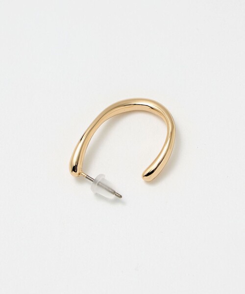 green label relaxing(グリーンレーベルリラクシング)の「ドロップフープ ウェーブ ピアス(ピアス(両耳用)・レディース・シルバー/ゴールド・FREE)」の4枚目の写真