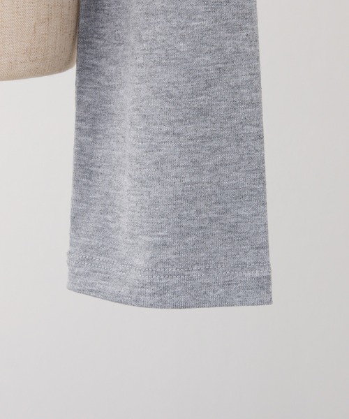 one after another NICE CLAUP（ワンアフターアナザーナイスクラップ）の「肩リボンシャーリングインナー（Tシャツ/カットソー・レディース・ブラック/杢グレー/ホワイト/ホワイト×ピンク・FREE）」の8枚目の写真