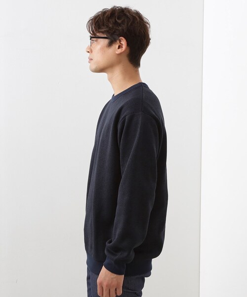 THE SHOP TK （ザ ショップ ティーケー ）の「【裏起毛で暖かい】レトロフリーススウェット 洗濯機OK（スウェット・メンズ・ネイビー/チャコールグレー/ブルーグリーン・02/04/03）」の8枚目の写真