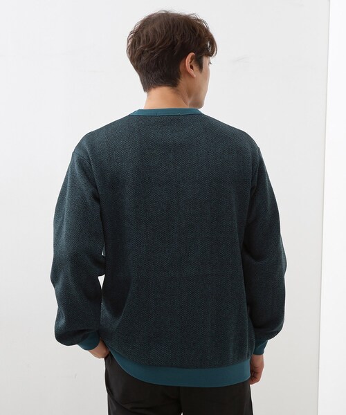 THE SHOP TK （ザ ショップ ティーケー ）の「【裏起毛で暖かい】レトロフリーススウェット 洗濯機OK（スウェット・メンズ・ネイビー/チャコールグレー/ブルーグリーン・02/04/03）」の13枚目の写真