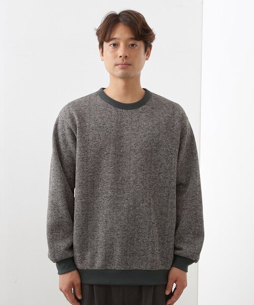 THE SHOP TK （ザ ショップ ティーケー ）の「【裏起毛で暖かい】レトロフリーススウェット 洗濯機OK（スウェット・メンズ・ネイビー/チャコールグレー/ブルーグリーン・02/04/03）」の16枚目の写真