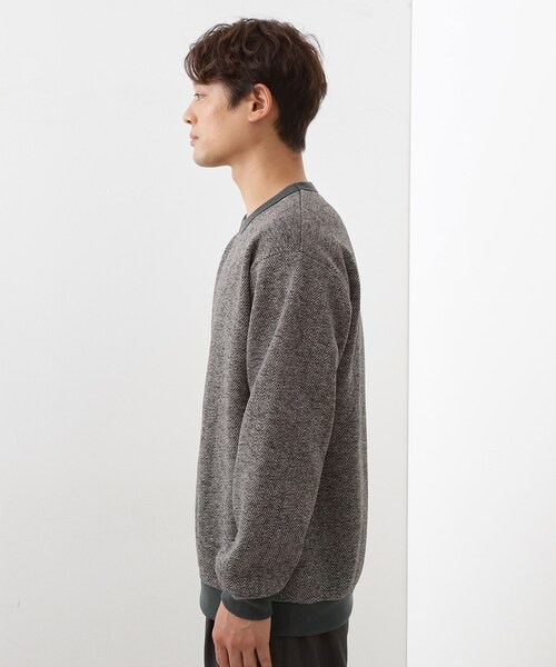 THE SHOP TK （ザ ショップ ティーケー ）の「【裏起毛で暖かい】レトロフリーススウェット 洗濯機OK（スウェット・メンズ・ネイビー/チャコールグレー/ブルーグリーン・02/04/03）」の17枚目の写真