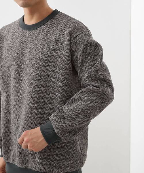 THE SHOP TK （ザ ショップ ティーケー ）の「【裏起毛で暖かい】レトロフリーススウェット 洗濯機OK（スウェット・メンズ・ネイビー/チャコールグレー/ブルーグリーン・02/04/03）」の20枚目の写真