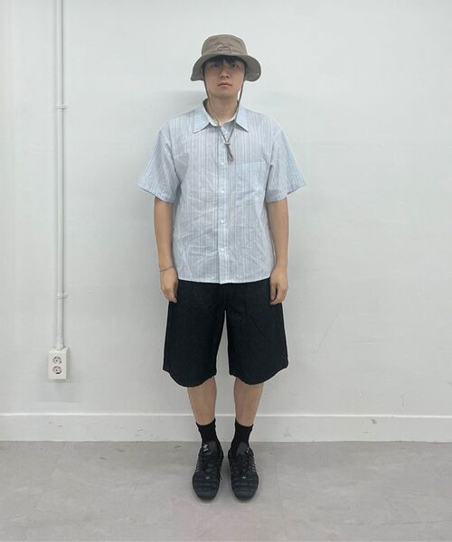 Millo Archive（ミロ アーカイブ）の「ツイステッドハーフシャツ [ストライプネイビー]（シャツ/ブラウス・メンズ・その他・MEDIUM/LARGE/X-LARGE）」の10枚目の写真