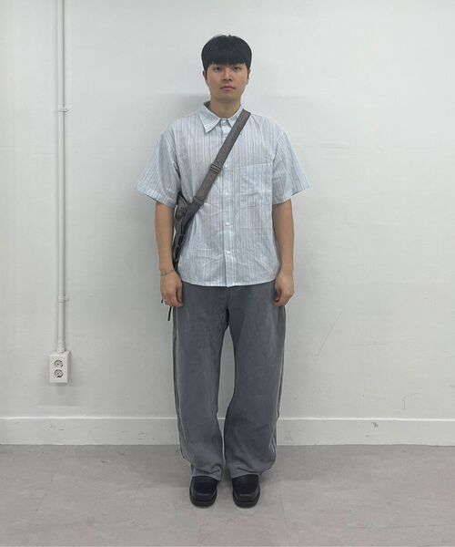 Millo Archive（ミロ アーカイブ）の「ツイステッドハーフシャツ [ストライプネイビー]（シャツ/ブラウス・メンズ・その他・MEDIUM/LARGE/X-LARGE）」の11枚目の写真