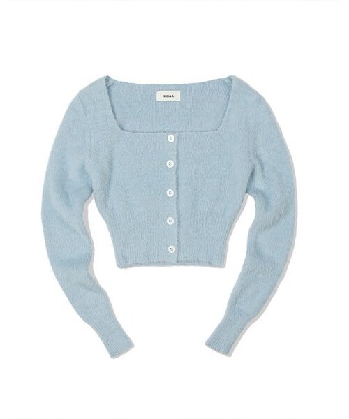 MOAA（モア）の「スクエアネッククロップカーディガン (SKY BLUE)（カーディガン/ボレロ・レディース・その他・SMALL/MEDIUM）」の2枚目の写真
