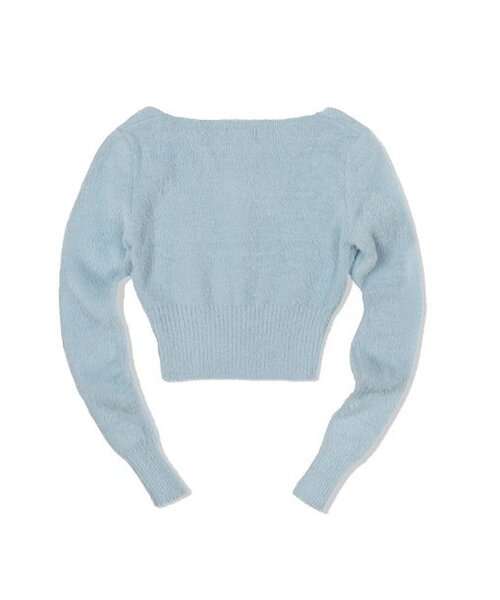 MOAA（モア）の「スクエアネッククロップカーディガン (SKY BLUE)（カーディガン/ボレロ・レディース・その他・SMALL/MEDIUM）」の3枚目の写真