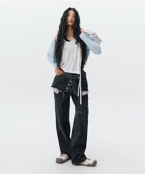 MOAA（モア）の「スクエアネッククロップカーディガン (SKY BLUE)（カーディガン/ボレロ・レディース・その他・SMALL/MEDIUM）」の6枚目の写真