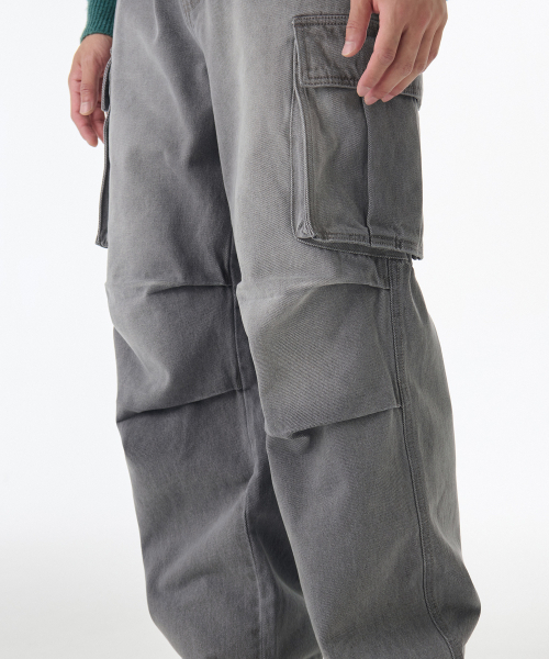 MUSINSA STANDARD（ムシンサスタンダード）の「デニムパラシュートカーゴパンツ[グレー]（デニムパンツ・メンズ・その他・40/38/42/36/34/32/30/31/33/26/27/28/29）」の5枚目の写真