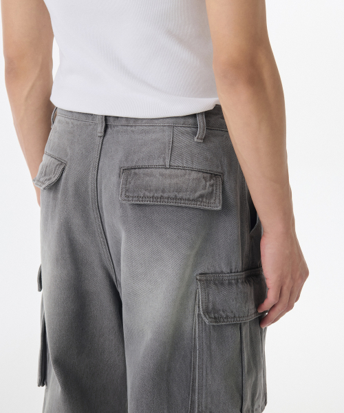 MUSINSA STANDARD（ムシンサスタンダード）の「デニムパラシュートカーゴパンツ[グレー]（デニムパンツ・メンズ・その他・40/38/42/36/34/32/30/31/33/26/27/28/29）」の6枚目の写真