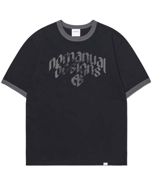 NOMANUAL(NOMANUAL)の「N.D RINGER T-SHIRT - BLACK(Tシャツ/カットソー・レディース・その他・MEDIUM/LARGE/X-LARGE/SMALL)」の1枚目の写真