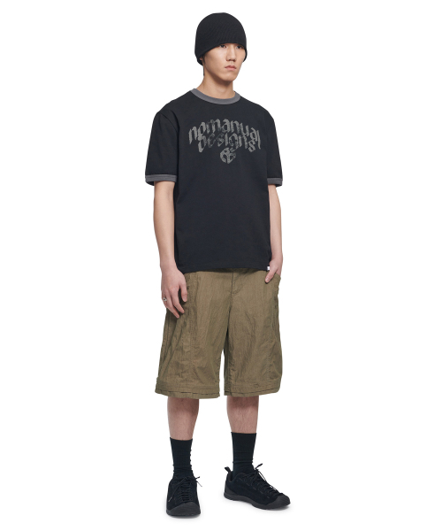 NOMANUAL(NOMANUAL)の「N.D RINGER T-SHIRT - BLACK(Tシャツ/カットソー・レディース・その他・MEDIUM/LARGE/X-LARGE/SMALL)」の3枚目の写真
