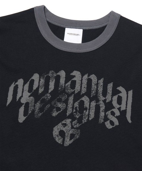 NOMANUAL(NOMANUAL)の「N.D RINGER T-SHIRT - BLACK(Tシャツ/カットソー・レディース・その他・MEDIUM/LARGE/X-LARGE/SMALL)」の5枚目の写真