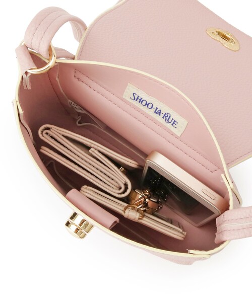 SHOO・LA・RUE（シューラルー）の「ソフトレザー調ポシェット（ショルダーバッグ・キッズ・ベビーピンク/ベージュ・00）」の10枚目の写真