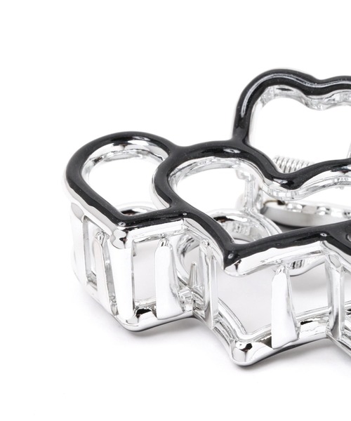 Heather（ヘザー）の「モチーフハートバンス　608738（バレッタ/ヘアクリップ・レディース・ピンク/アイボリー/ブラック・ONE SIZE）」の6枚目の写真