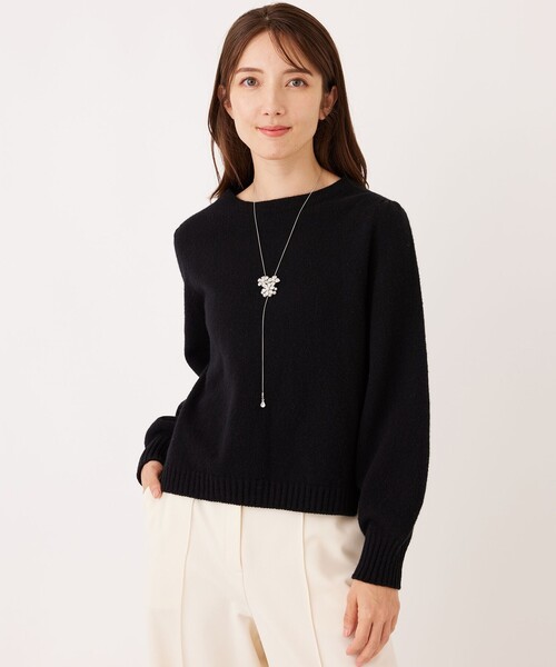 TO BE CHIC(トゥー ビー シック)の「クーマラム プルオーバー(ニット/セーター・レディース・ブラック/ピンク系その他2/グレー系その他2/イエロー・40/42)」の1枚目の写真