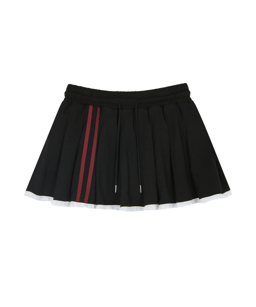 LUVISTRUE(ラヴイズトゥルー)の「IM SHORT PLEATS SKIRT(BLACK)(スカート・レディース・その他・FREE)」の2枚目の写真