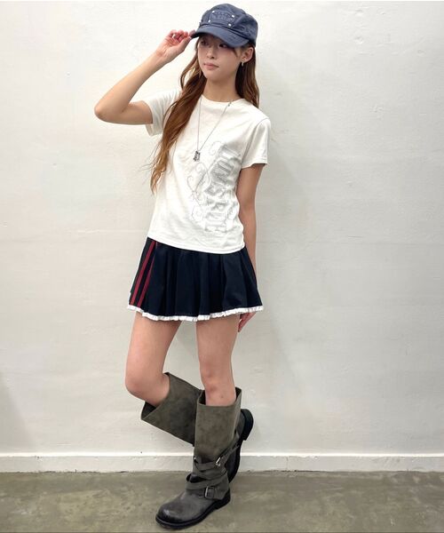 LUVISTRUE(ラヴイズトゥルー)の「IM SHORT PLEATS SKIRT(BLACK)(スカート・レディース・その他・FREE)」の7枚目の写真