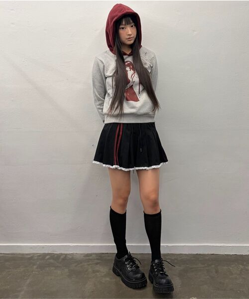 LUVISTRUE(ラヴイズトゥルー)の「IM SHORT PLEATS SKIRT(BLACK)(スカート・レディース・その他・FREE)」の8枚目の写真