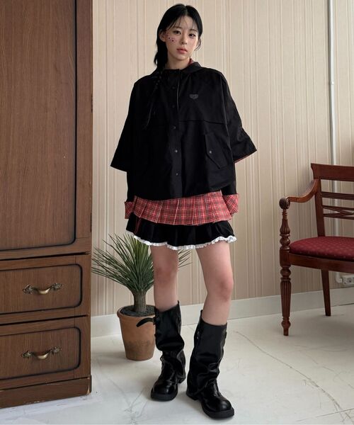 LUVISTRUE(ラヴイズトゥルー)の「IM SHORT PLEATS SKIRT(BLACK)(スカート・レディース・その他・FREE)」の9枚目の写真