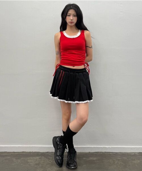 LUVISTRUE(ラヴイズトゥルー)の「IM SHORT PLEATS SKIRT(BLACK)(スカート・レディース・その他・FREE)」の12枚目の写真