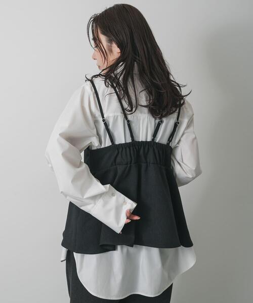 SENSE OF PLACE by URBAN RESEARCH（センスオブプレイスバイアーバンリサーチ）の「レイヤードデザインビスチェ（その他トップス・レディース・ブラウン/ブラック・ONE）」の6枚目の写真