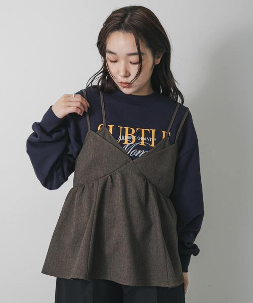 SENSE OF PLACE by URBAN RESEARCH（センスオブプレイスバイアーバンリサーチ）の「レイヤードデザインビスチェ（その他トップス・レディース・ブラウン/ブラック・ONE）」の16枚目の写真