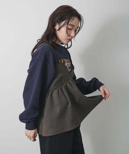 SENSE OF PLACE by URBAN RESEARCH（センスオブプレイスバイアーバンリサーチ）の「レイヤードデザインビスチェ（その他トップス・レディース・ブラウン/ブラック・ONE）」の17枚目の写真