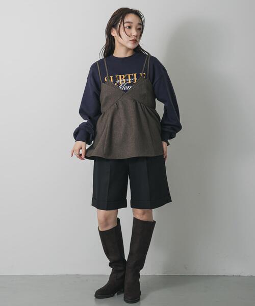 SENSE OF PLACE by URBAN RESEARCH（センスオブプレイスバイアーバンリサーチ）の「レイヤードデザインビスチェ（その他トップス・レディース・ブラウン/ブラック・ONE）」の20枚目の写真