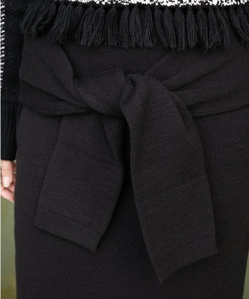 SLY(スライ)の「DOUBLE FACE WAIST TIE HG SK(スカート・レディース・ブラウン/ブラック/カーキ・2/1)」の10枚目の写真