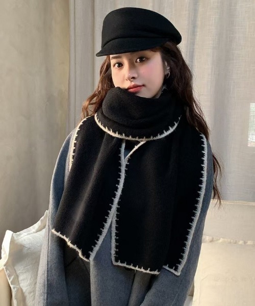 セール】配色ステッチデザインマフラー（マフラー）｜Ritzy