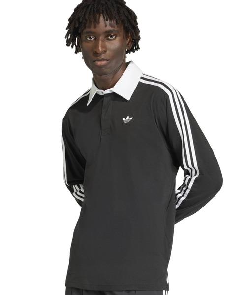 adidas 3‑STRIPES RUGBY длинный рукав поло