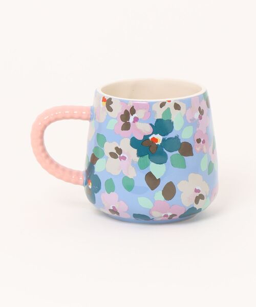 Cath Kidston(キャスキッドソン)の「Billie マグカップ ツイステッドハンドル Painted Pansies(グラス/マグカップ/タンブラー・レディース・ブルー・FREE)」の4枚目の写真