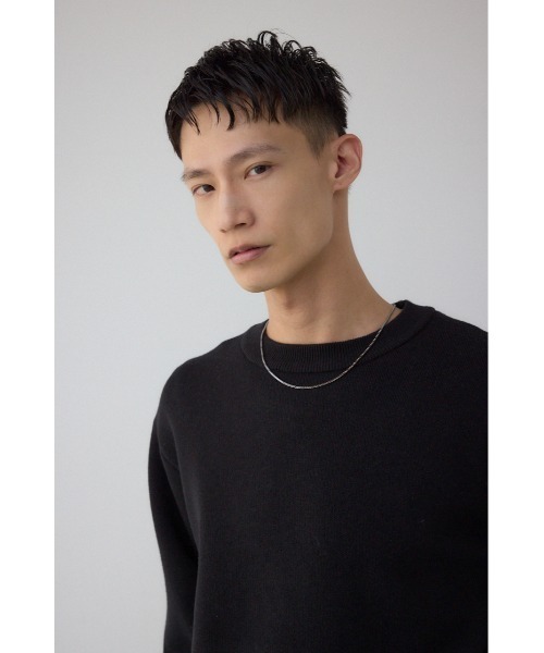 AZUL by moussy(アズールバイマウジー)の「裏ボア配色ニットトップス(ニット/セーター・メンズ・ブラック/ダークブラウン/ダークグレー・MEDIUM/LARGE)」の5枚目の写真
