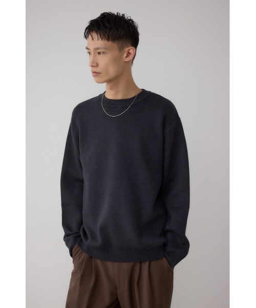 AZUL by moussy(アズールバイマウジー)の「裏ボア配色ニットトップス(ニット/セーター・メンズ・ブラック/ダークブラウン/ダークグレー・MEDIUM/LARGE)」の17枚目の写真