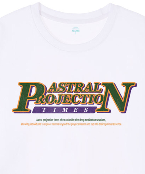 ASTRAL PROJECTION（アストラルプロジェクション）の「[オーバーフィット]ピアンタイムズ13睡眠ラウンドネック半袖Tシャツ_ホワイト（Tシャツ/カットソー・メンズ・その他・LARGE/MEDIUM/X-LARGE/XX-LARGE）」の2枚目の写真