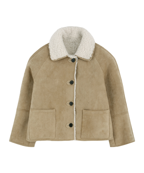 CURETTY(キュリティ)の「C FUR REVERSIBLE MUSTANG_BEIGE(ムートンコート・レディース・Beige・SMALL)」の5枚目の写真