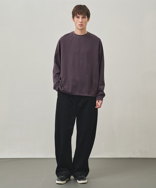 STUDIOUS（ステュディオス）の「【STUDIOUS】CORDUROY WIDE PANTS/コーデュロイワイドパンツ（その他パンツ・メンズ・オフホワイト/ブラック/ダークブラウン・1/2/3）」の8枚目の写真