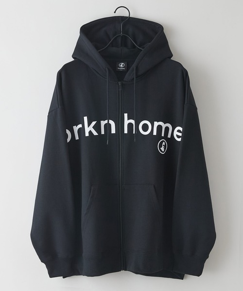 brknhome(ブロークンホーム)の「【BRKNHOME/ブロークンホーム】【シンプルロゴで着まわしやすい】カレッジロゴ プリント フルジップ スウェットパーカー カジュアル ストリート ユニセックス(パーカー・メンズ・ブラック/杢グレー・MEDIUM/LARGE)」の11枚目の写真
