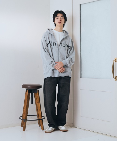 brknhome(ブロークンホーム)の「【BRKNHOME/ブロークンホーム】【シンプルロゴで着まわしやすい】カレッジロゴ プリント フルジップ スウェットパーカー カジュアル ストリート ユニセックス(パーカー・メンズ・ブラック/杢グレー・MEDIUM/LARGE)」の21枚目の写真