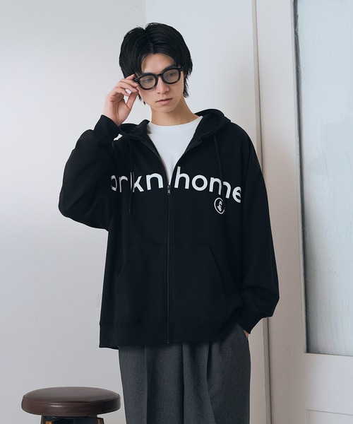 brknhome(ブロークンホーム)の「【BRKNHOME/ブロークンホーム】【シンプルロゴで着まわしやすい】カレッジロゴ プリント フルジップ スウェットパーカー カジュアル ストリート ユニセックス(パーカー・メンズ・ブラック/杢グレー・MEDIUM/LARGE)」の17枚目の写真